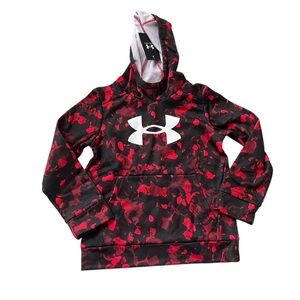 NWT Under Armour Boys Fleece Red/Black Hoodies Various Sizes